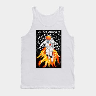 To The Moon !!!! (black background) Tank Top